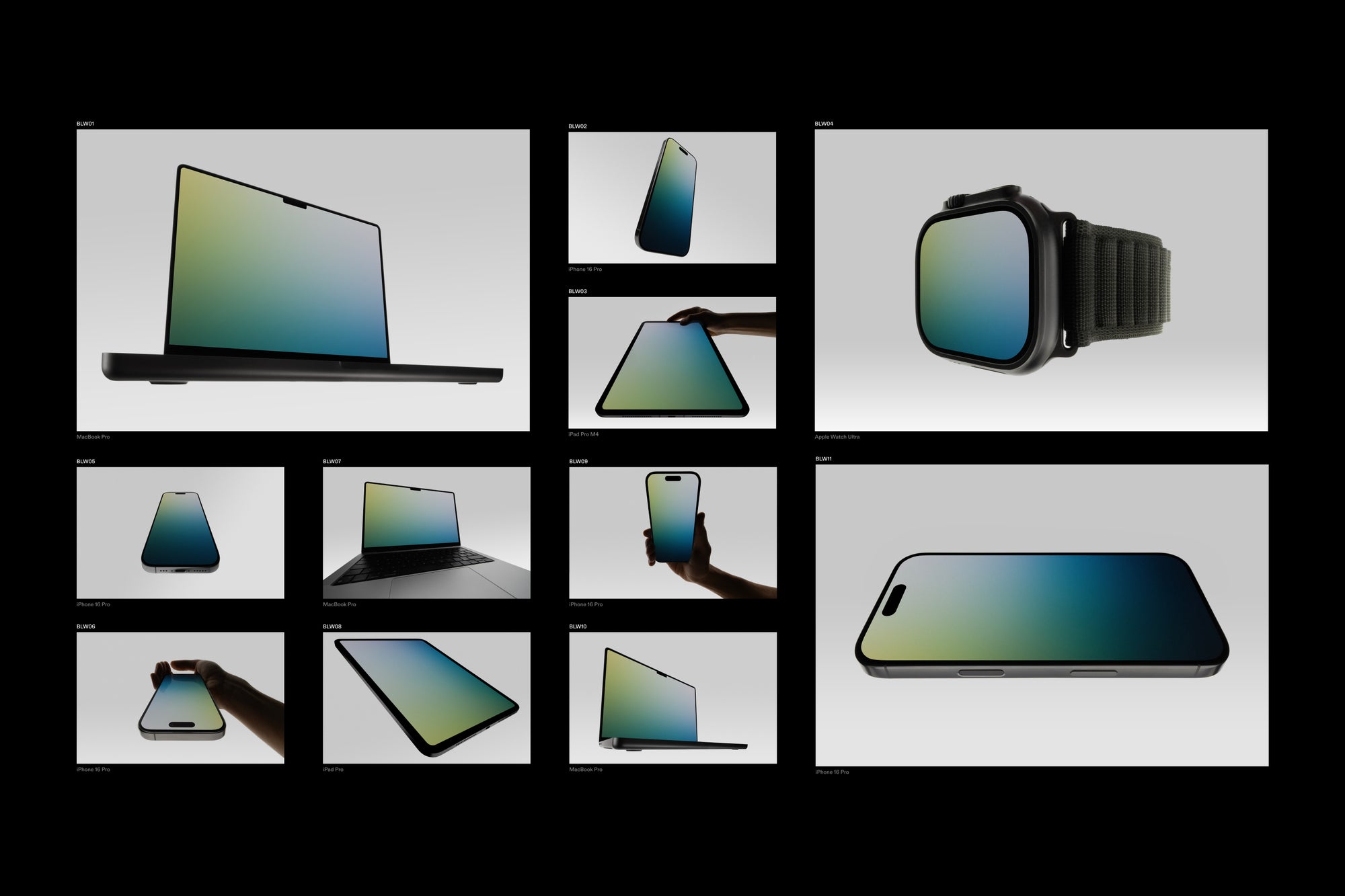 All Blanc + Noir (79 Mockups)